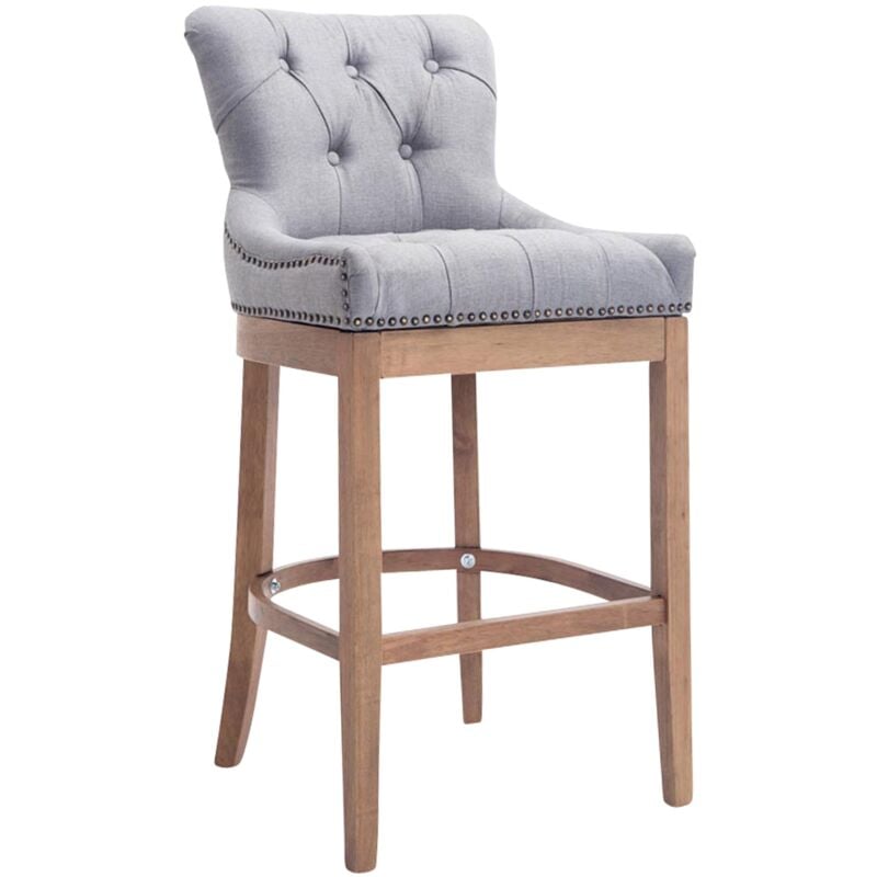 foto del prodotto sgabello lakewood stoffa antico chiaro grigio chiaro