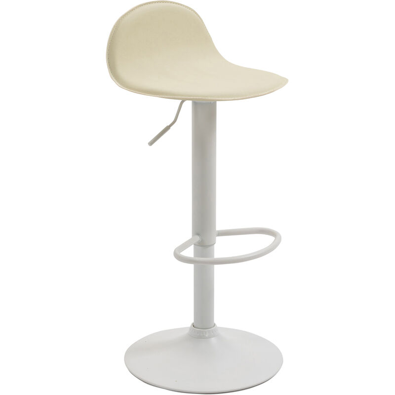foto del prodotto sgabello lana v2 in similpelle crema bianco