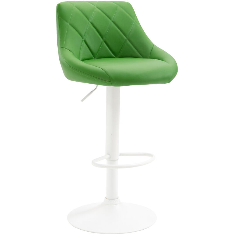 foto del prodotto sgabello lazio in similpelle verde bianco