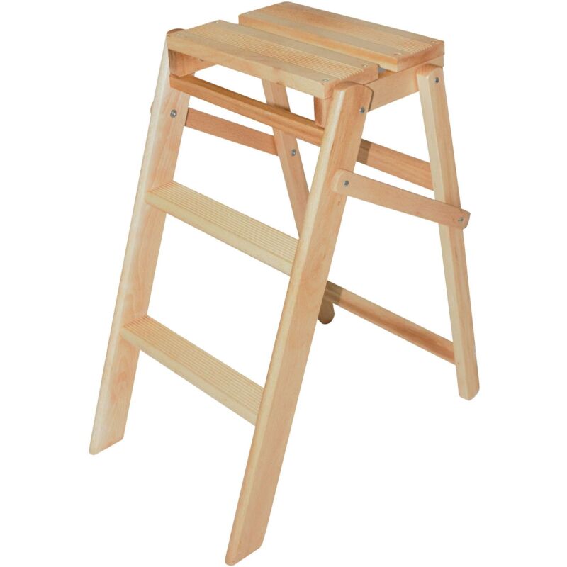 foto del prodotto sgabello legno 3 gradini