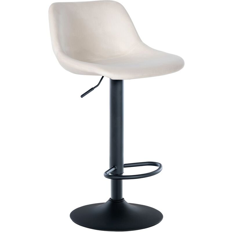 foto del prodotto sgabello loft crema velluto