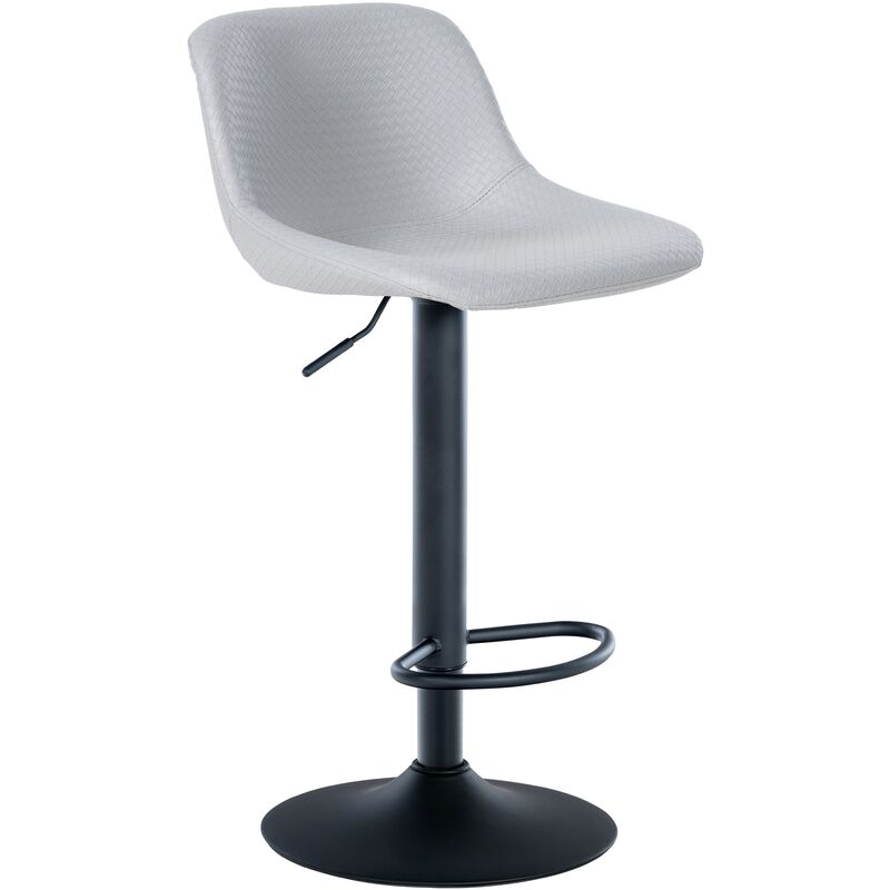 foto del prodotto sgabello loft grigio finta pelle
