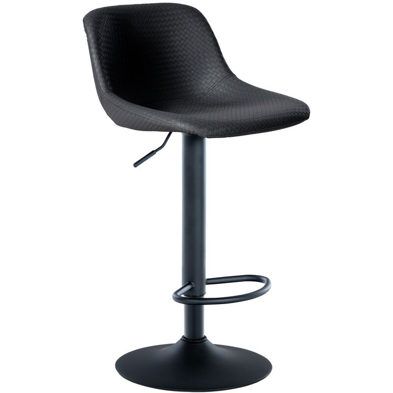 foto del prodotto sgabello loft nero finta pelle