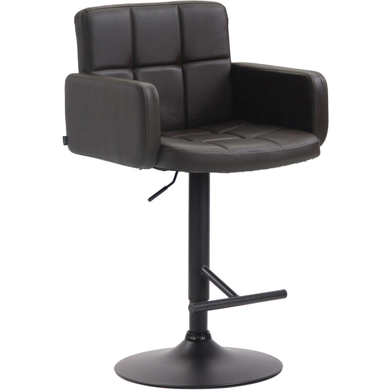 foto del prodotto sgabello los angeles in similpelle marrone nero