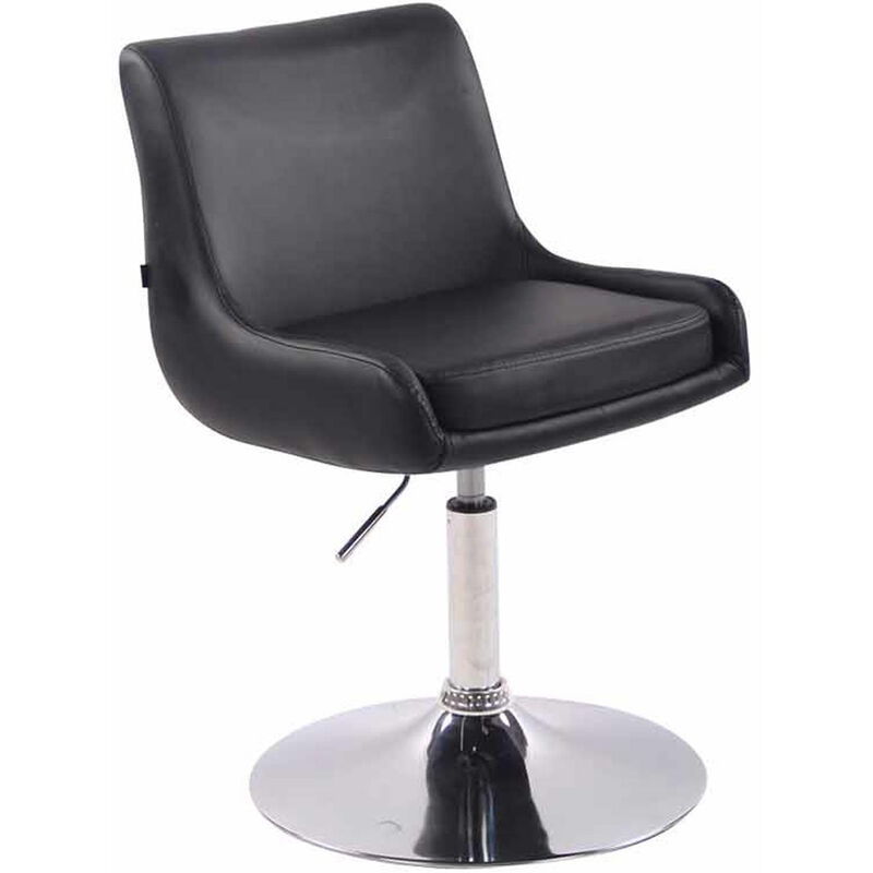 foto del prodotto sgabello lounge imbottito club in similpelle nero