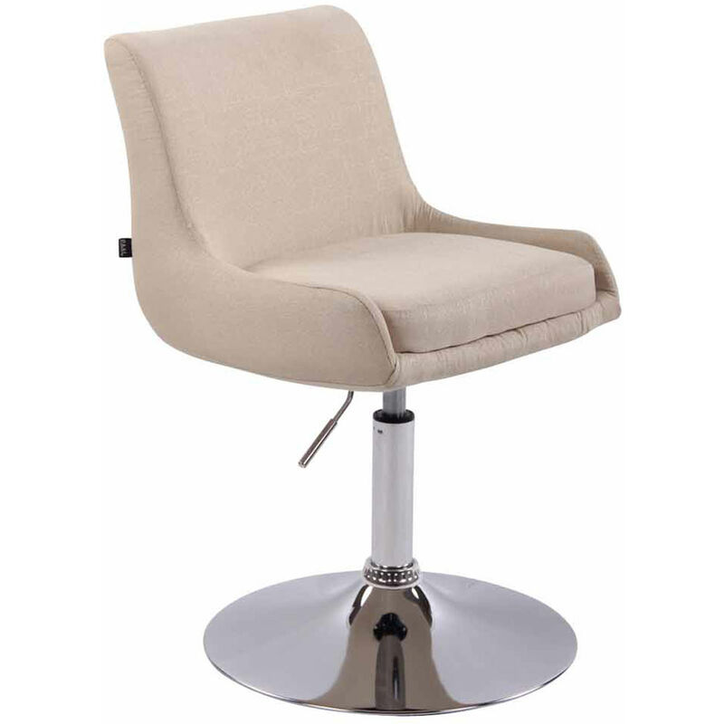 foto del prodotto sgabello lounge imbottito club in tessuto crema