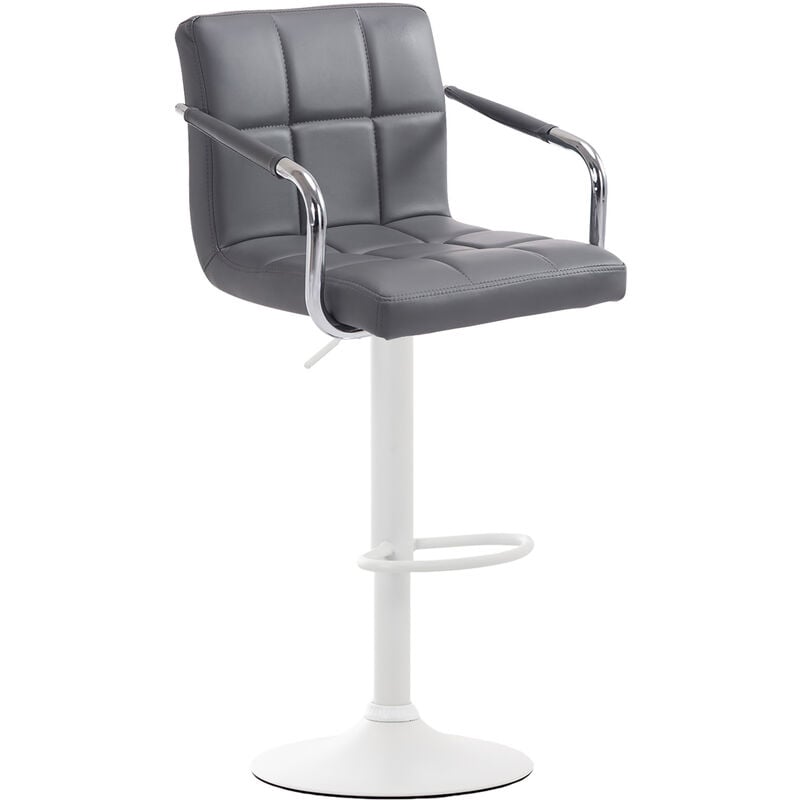 foto del prodotto sgabello lucy v2 in similpelle grigio bianco