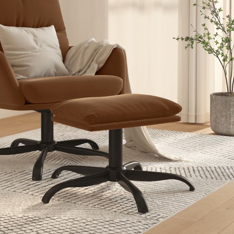 foto del prodotto sgabello marrone 60x60x36 cm in microfibra vidaxl