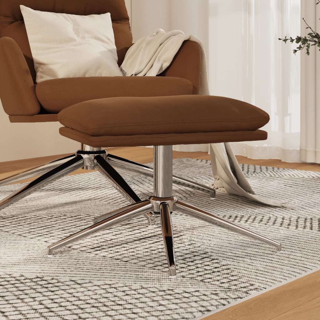 foto del prodotto sgabello marrone 60x60x39 cm in microfibra cod mxl 61365