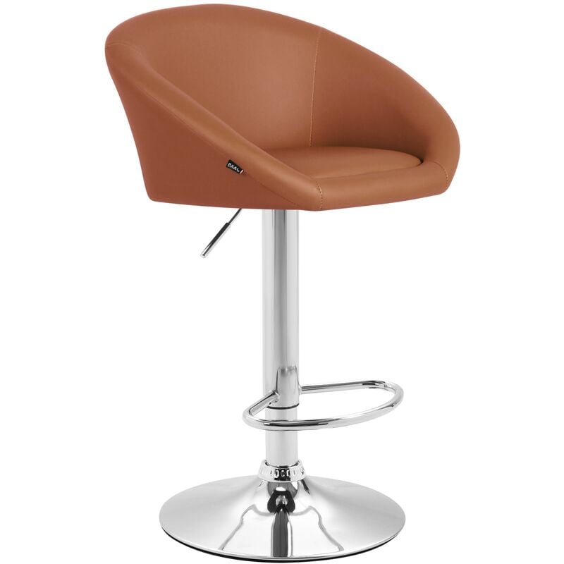 foto del prodotto sgabello miami similpelle marrone chiaro