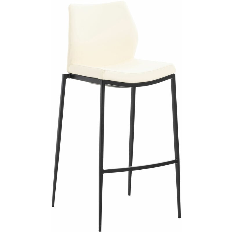 foto del prodotto sgabello moderno design matola in similpelle crema nero