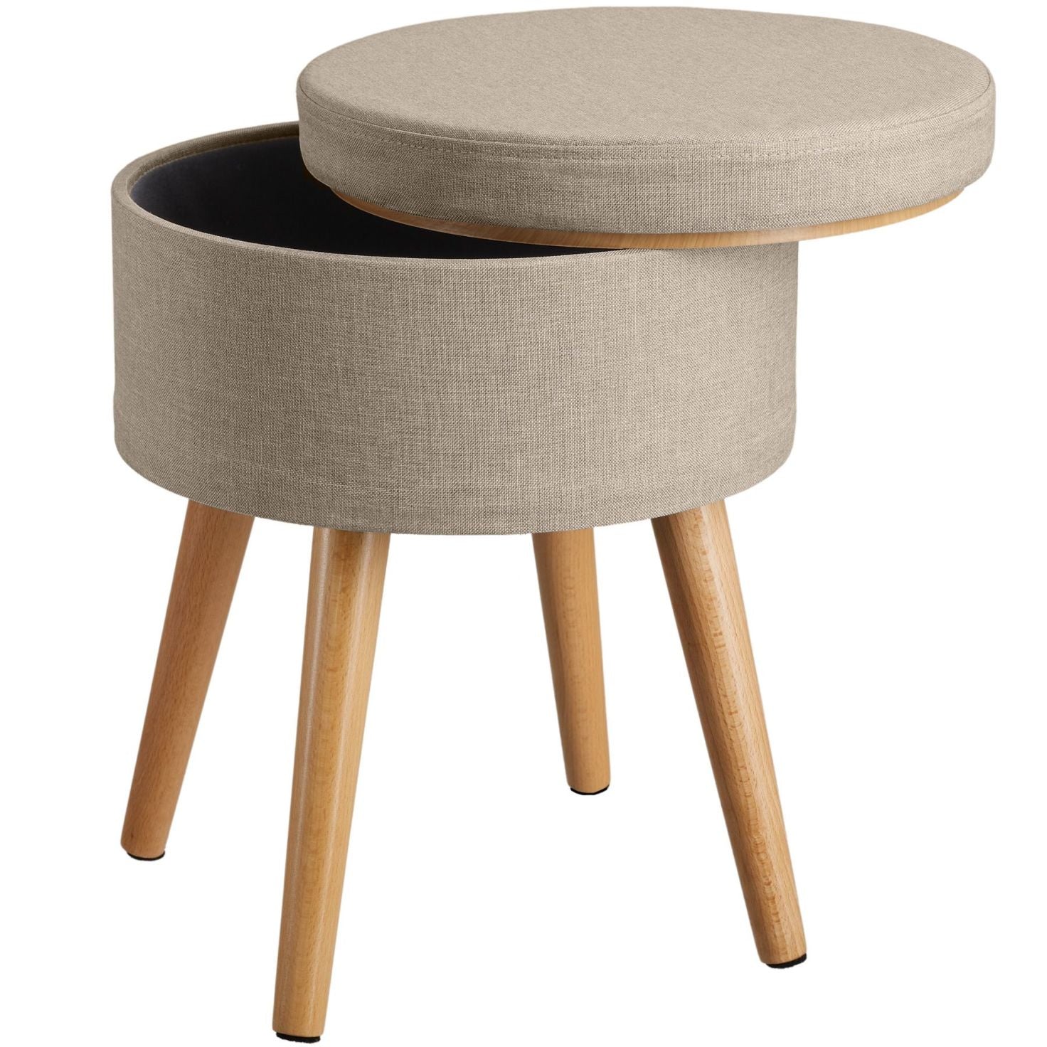 foto del prodotto sgabello ottomano con contenitore tavolino beige 08 0000558