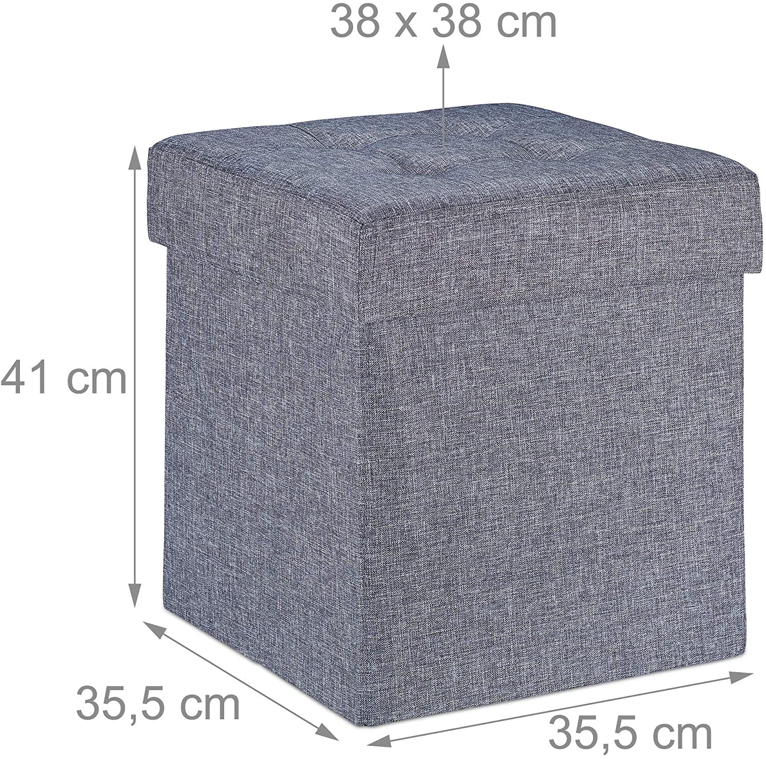 foto del prodotto sgabello ottomano con vano contenitore grigio 13 0002755