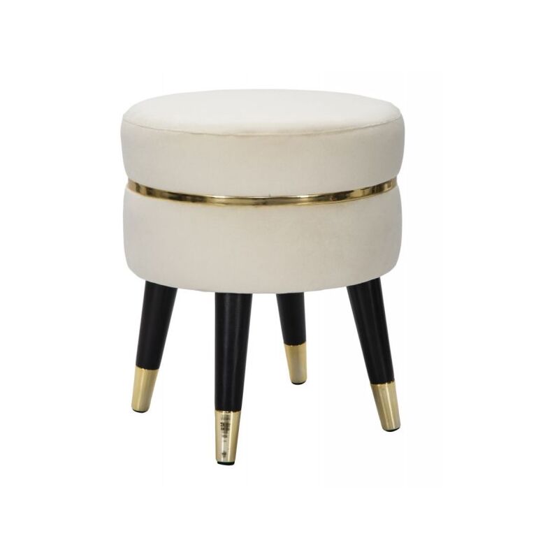 foto del prodotto sgabello paris crema gold cm 35x40,5