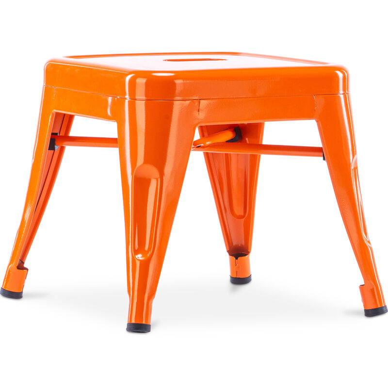 foto del prodotto sgabello per bambini stylix design industriale acciaio nuova edizione arancione