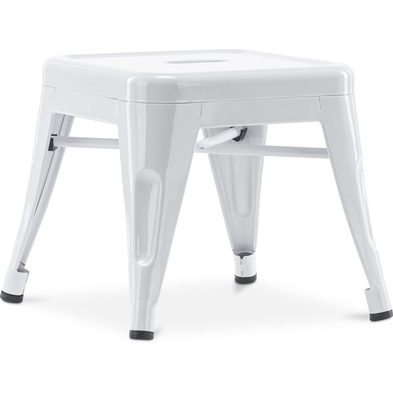 foto del prodotto sgabello per bambini stylix design industriale acciaio nuova edizione bianco