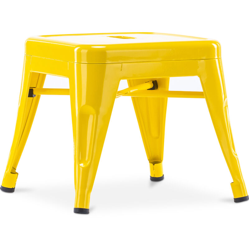 foto del prodotto sgabello per bambini stylix design industriale acciaio nuova edizione giallo
