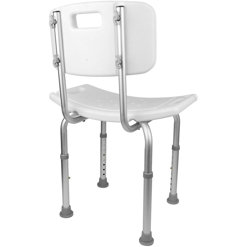 foto del prodotto sgabello per doccia rettangolare sgabello per doccia con schienale, sgabello doccia, sgabello da doccia 512670 83.5cm bianco