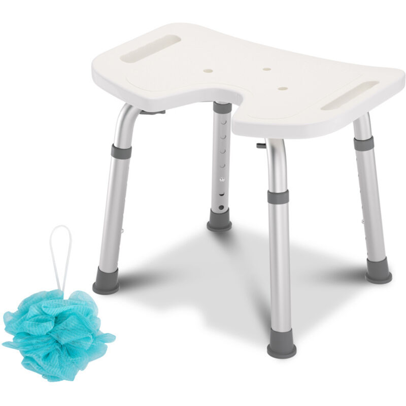 foto del prodotto sgabello per doccia sedile per doccia regolabile in altezza sgabello per bagno fino a 300 libbre piastra di seduta antiscivolo a forma di usgabello