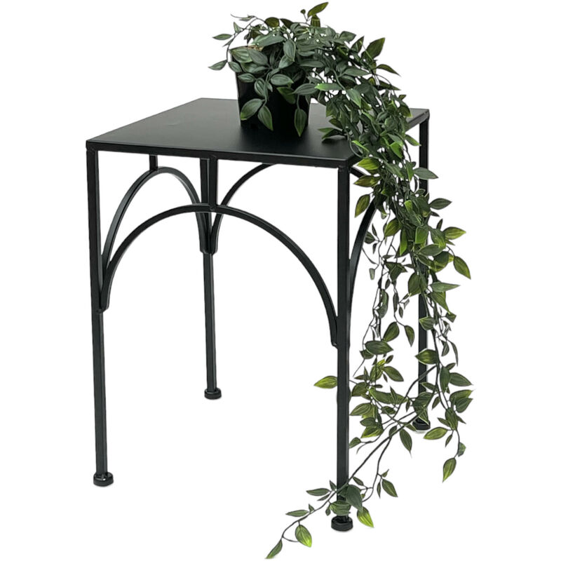 foto del prodotto sgabello per fiori in metallo nero angolare da 38 cm colonna per fiori 96449 l sgabello per piante moderno dandibo