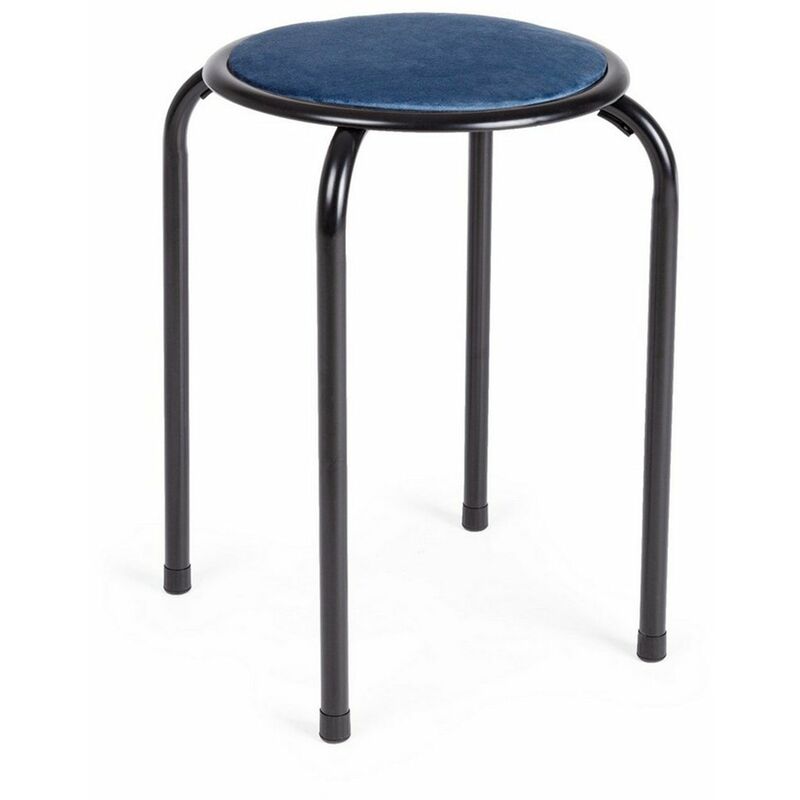 foto del prodotto sgabello per interno amal struttura in tubolare di acciaio verniciato a polvere 19mm, 30 x 30 x 45 h cm blu