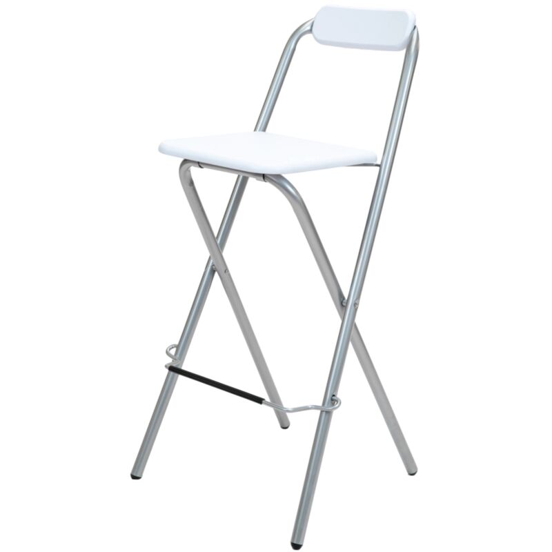 foto del prodotto sgabello pieghevole bellahome bianco 48,5x48x97 cm