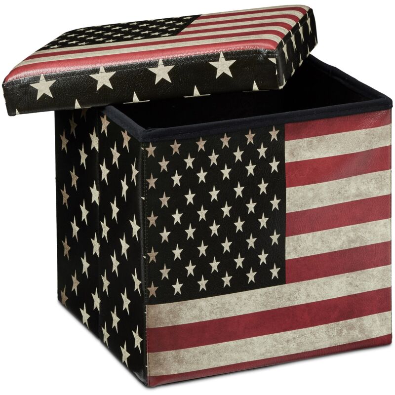 foto del prodotto sgabello pieghevole contenitore panca pieghevole 38 x 38 cm usa multicolor 3013093