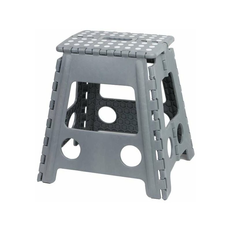 foto del prodotto sgabello pieghevole grigio in plastica 39x29x22 cm