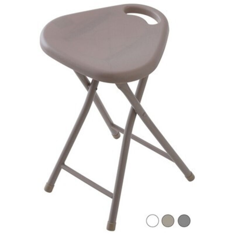 foto del prodotto sgabello pieghevole grigio l 31xh 46,5xp 31 cm