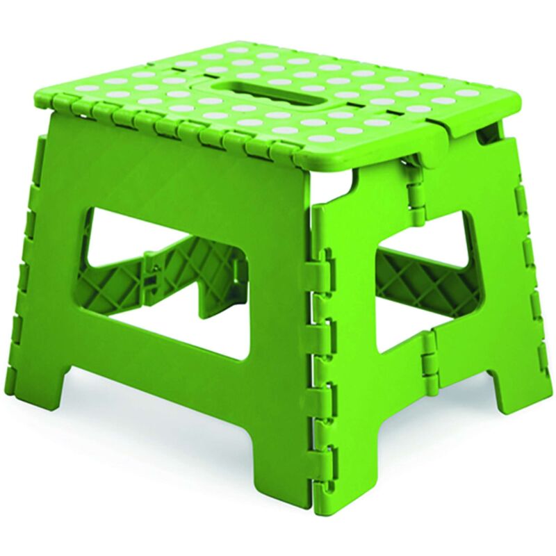 foto del prodotto sgabello pieghevole in plastica cm. 28x24x21,5 h col. assortiti