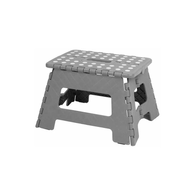 foto del prodotto sgabello pieghevole in plastica grigio 31x22x22 cm