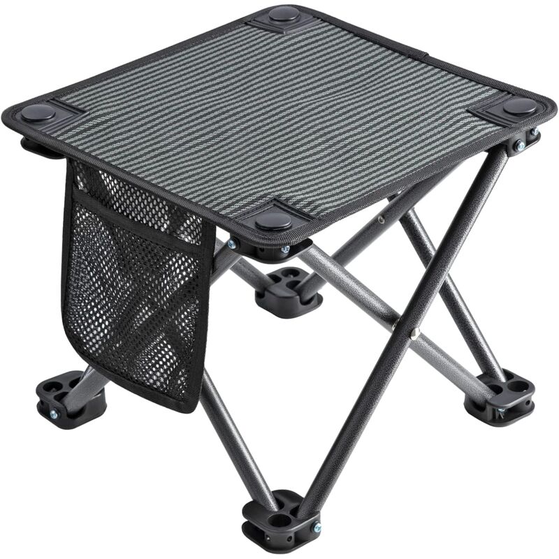 foto del prodotto sgabello pieghevole ultraleggero sedia da campeggio pieghevole con tasca a rete comodo portatile per spiaggia, giardino, pesca, escursionismo,
