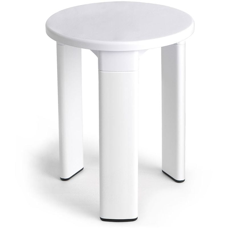 foto del prodotto sgabello polipropilene bianco da bagno con portata 80 kg e piedini antiscivolo
