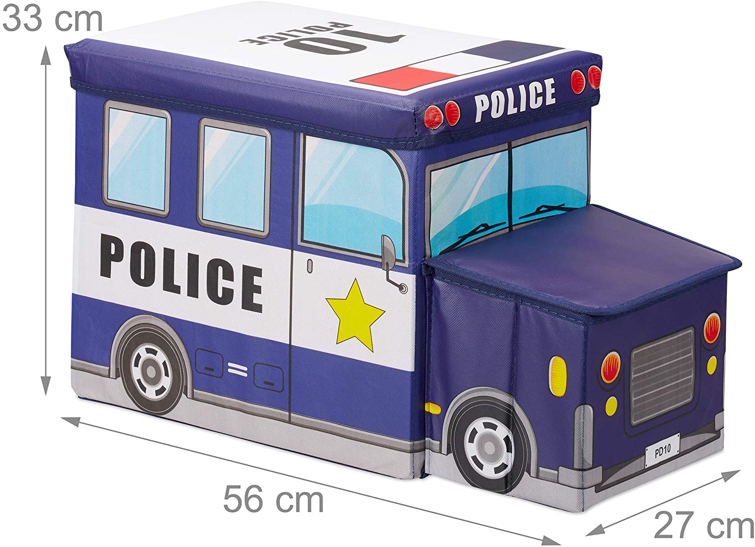 foto del prodotto sgabello pouf cassapanca portagiochi pouf pieghevole per bambini blu scuro 13 0002812 4