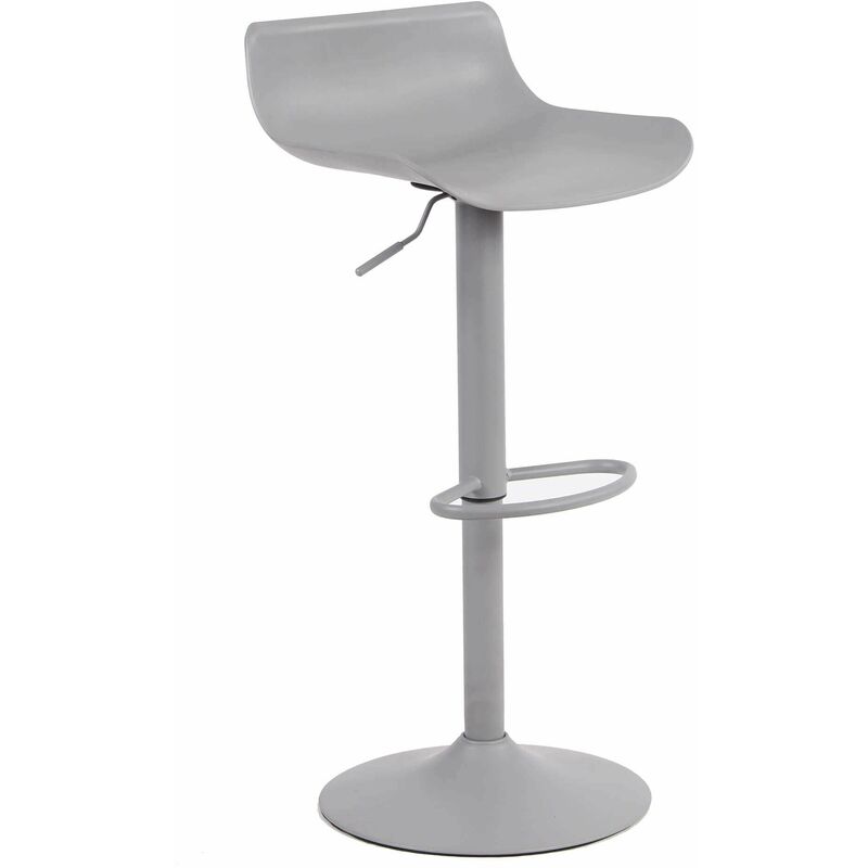 foto del prodotto sgabello regolabile con poggiapiedi per arredo bar esterno interno con seduta in polipropilene e struttura in acciaio poly steel gray