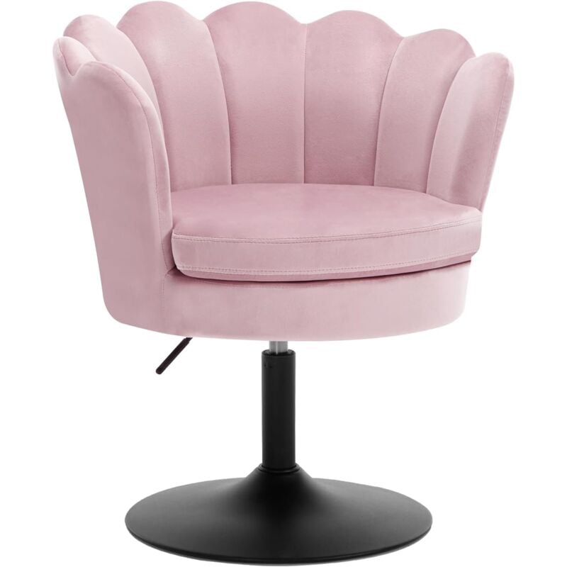 foto del prodotto sgabello sedia da trucco sedia con seduta a forma di fiore camera da letto,rosa - woltu