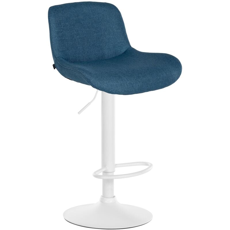 foto del prodotto sgabello solon bianco blu tessuto