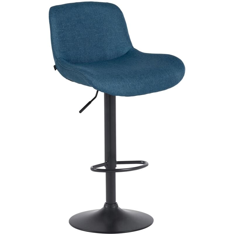 foto del prodotto sgabello solon nero blu tessuto