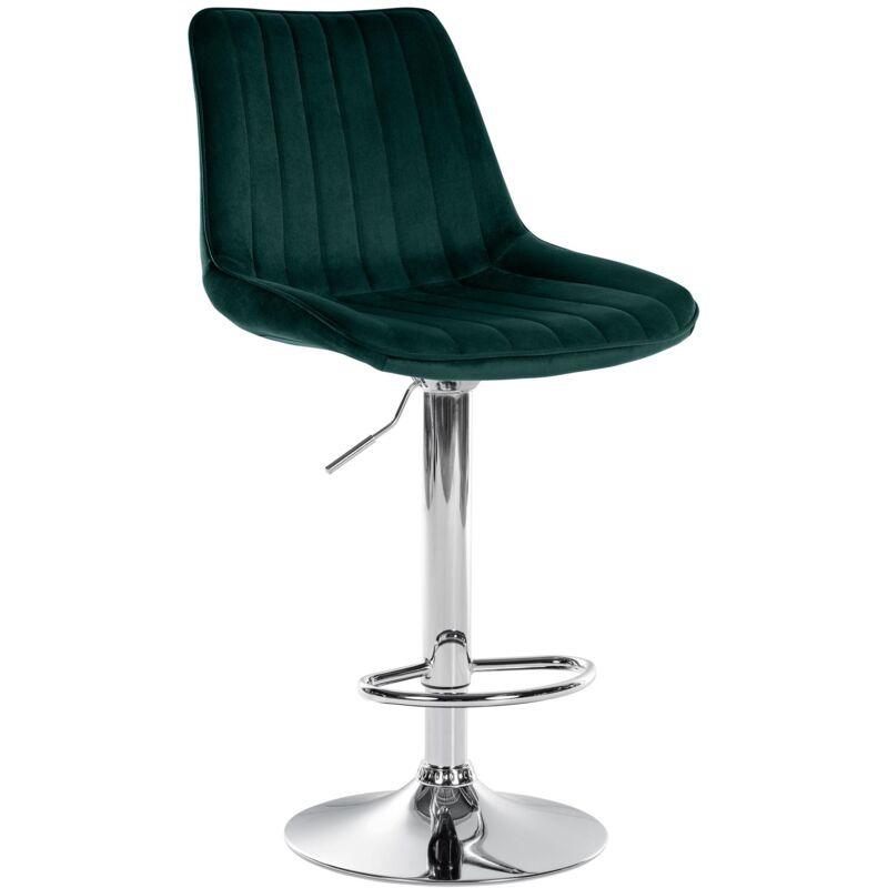 foto del prodotto sgabello toni velvet verde cromo