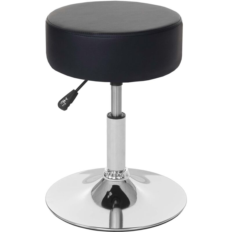 foto del prodotto sgabello versatile con seduta girevole e regolabile in altezza 35 cm in sintetico nero 040005332
