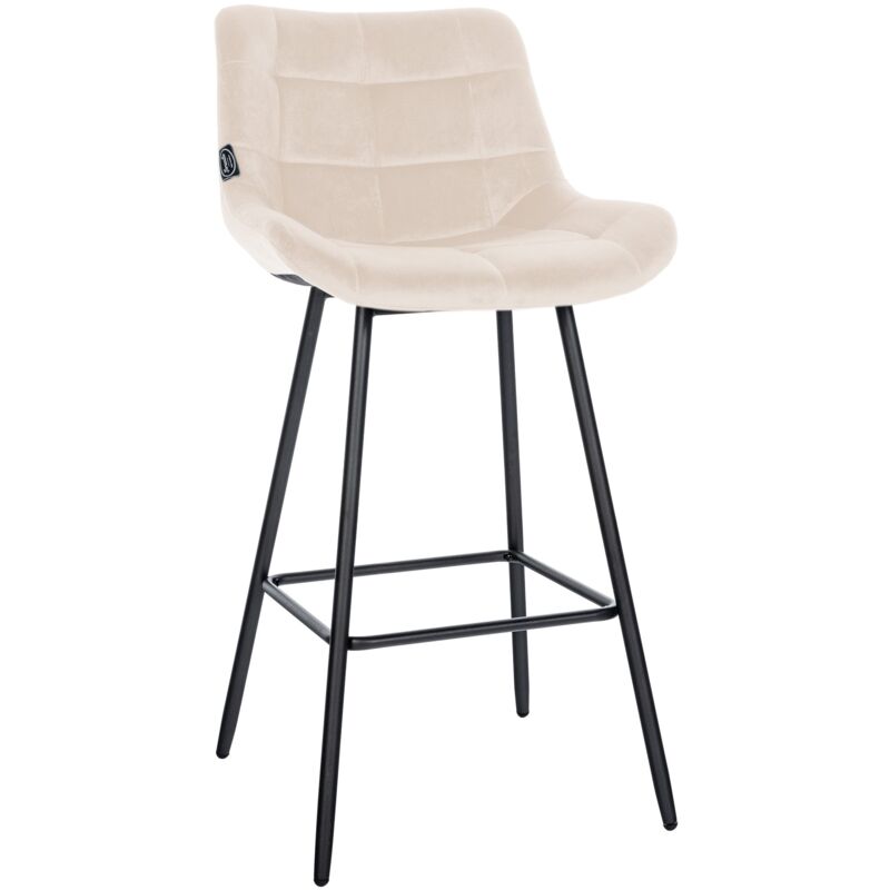 foto del prodotto sgabello weston crema velluto