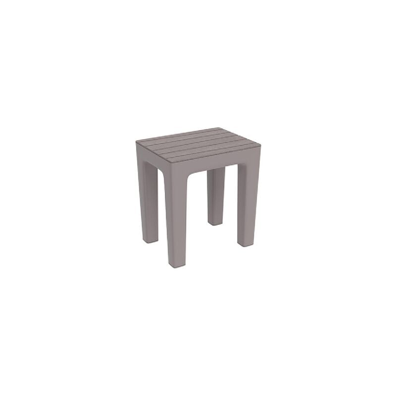 foto del prodotto sgabello woody in pp effetto legno tortora 38 x 29 x 41,5 cm sedia sgabelli da bagno tortora