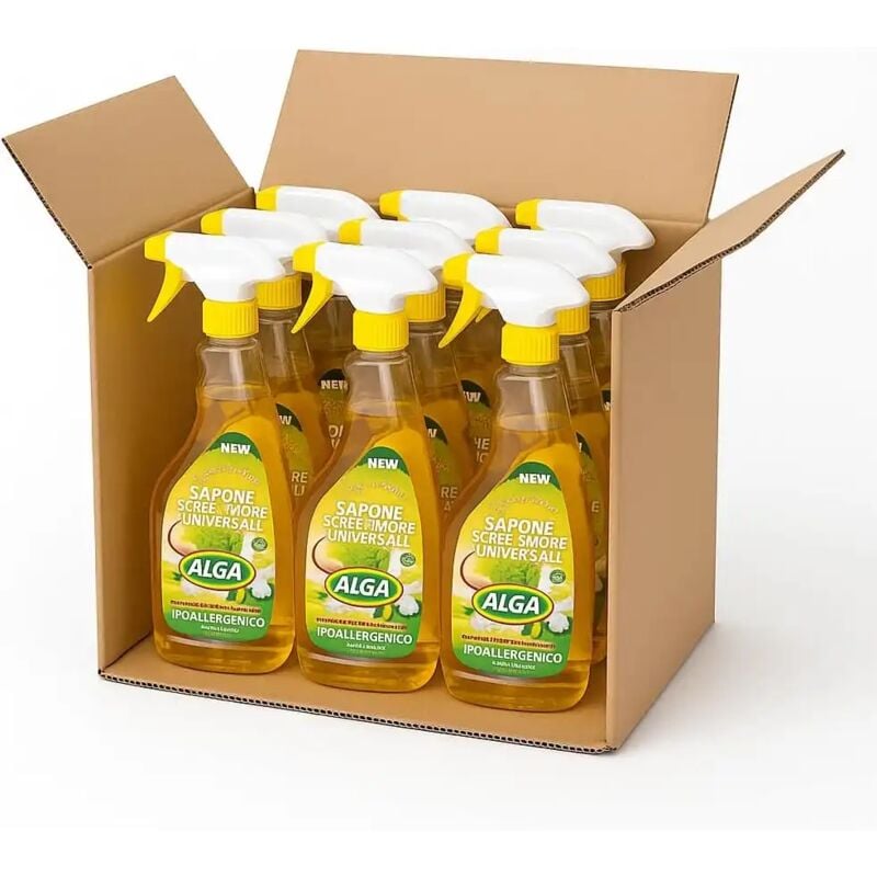 foto del prodotto sgrassatore naturale universale con alga, multiuso, made in italy, 9 pz