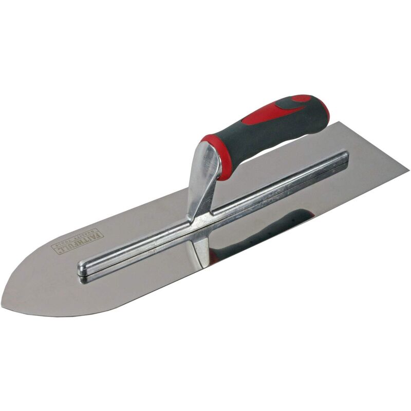 foto del prodotto sgtfl16ss cazzuola per pavimenti con impugnatura morbida, in acciaio inox, 40,6 x 10,2 cm faithfull
