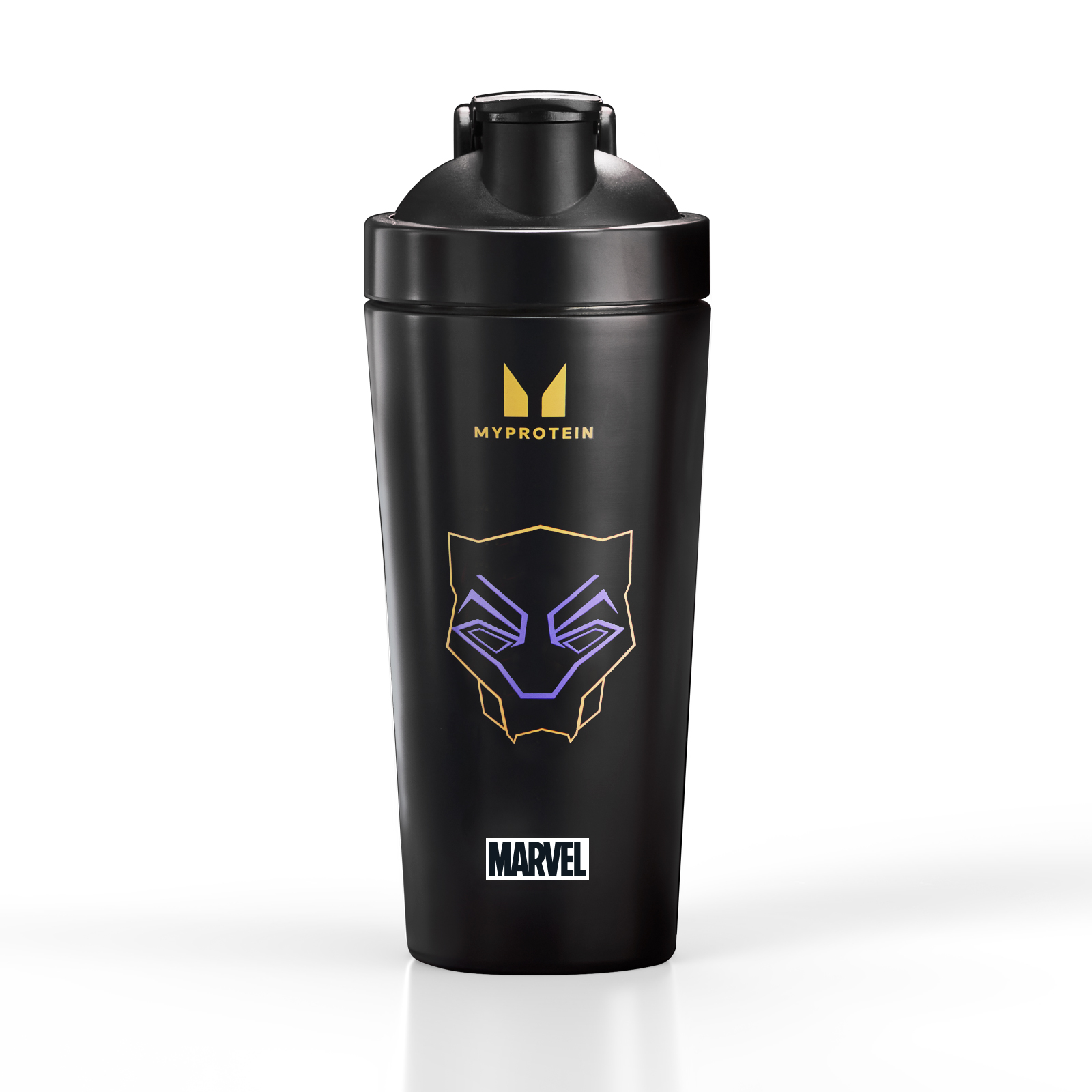 foto del prodotto shaker in metallo black panther