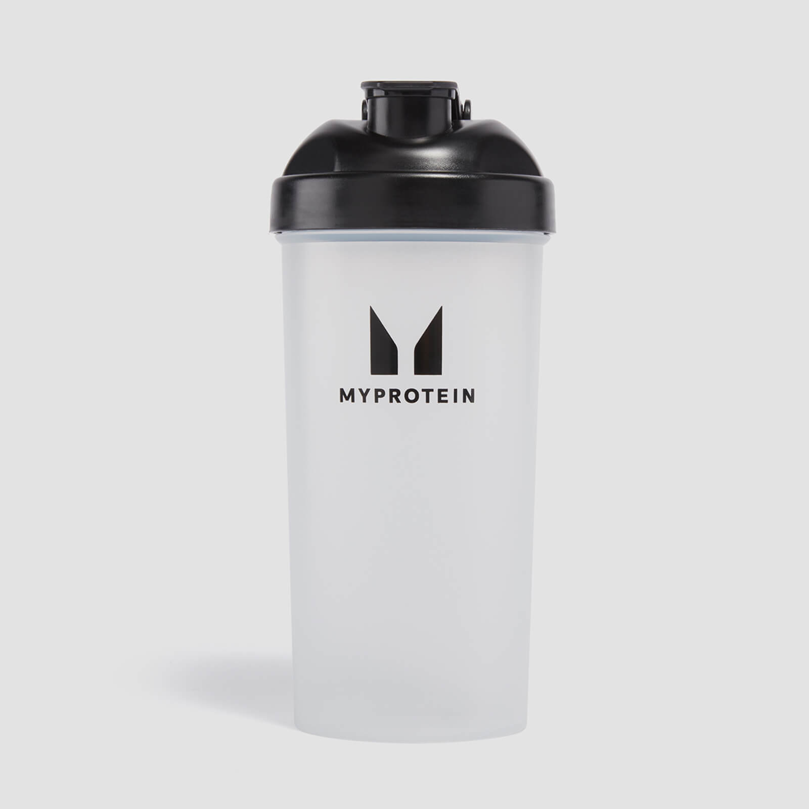 foto del prodotto shaker in plastica myprotein trasparente nero