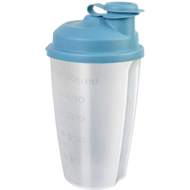 foto del prodotto shaker per condimenti con scala graduata, disco rimovibile e bocchetta richiudibile, capacità 0.5 l, plastica, senza bpa, mixery, colore traslucido e