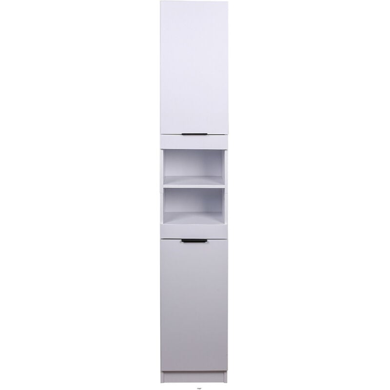 foto del prodotto shally dogan mobile a colonna bianco armadietto salvaspazio stretto libreria bagno 32x34x188cm