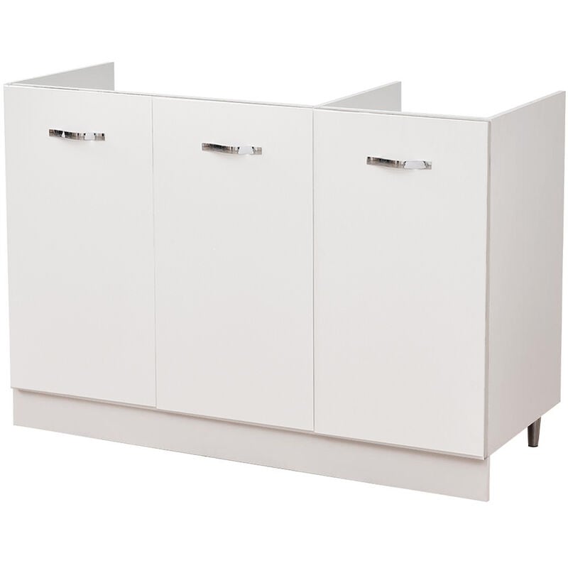 foto del prodotto shally dogan mobile sottolavello per cucina componibile mobiletto colore bianco 3 ante