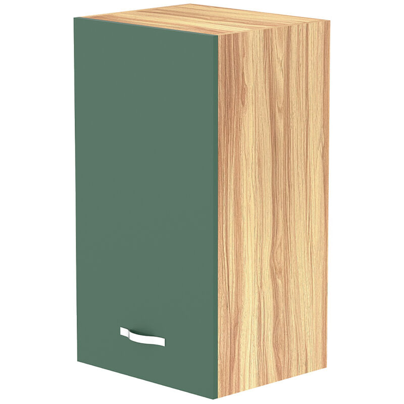 foto del prodotto shally dogan pensile da cucina armadio sospeso da parete in legno design minimal colore verde